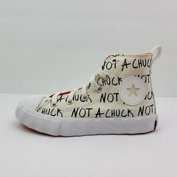Converse Untilted Hi "Not a Chuck". Brand New. Big Kids Size: 1y - 3y.